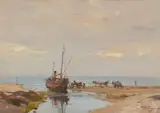 William Miller Frazer, COAL BOAT UNLOADING, BLACKWATERFOOT ARRAN