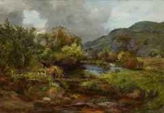 ROUGH SHOOTING IN THE TROSSACHS by James Faed Jr, oil on canvas, sold Dec 2022