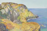 David Forrester Wilson, SUN - FORENOON, SANAIG CLIFFS, ISLAY, oil on board