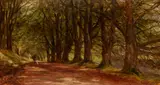 James Docharty, BEECH AVENUE, INVERARAY CASTLE, oil on canvas