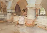 William Russell Flint, SICILIAN RENDEZVOUS, watercolour