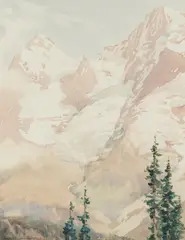 Charles Oppenheimer, THE EIGER AND THE MÖNCH, watercolour