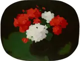 Stuart Park, RED AND WHITE GERANIUMS