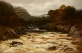 William Beattie-Brown, HIGHLAND RIVER IN SPATE, oil on canvas