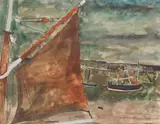 Robert Henderson Blyth, EAST COAST HARBOUR, pen and ink and watercolour