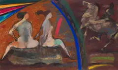 CAROUSEL by Robin Philipson, pastel, sold Dec 2022