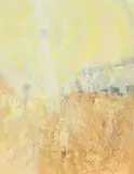 Ian Fleming, WHITE LIGHT - BLUE SUN, oil on board