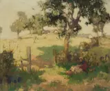 William Hanna Clarke, REST BY THE WAY, KIRKCUDBRIGHT, oil on canvas