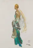 John Lavery, LADY VERONICA HORNBY, oil on canvas board