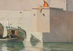 Ernest Stephen Lumsden, BENARES, oil on board