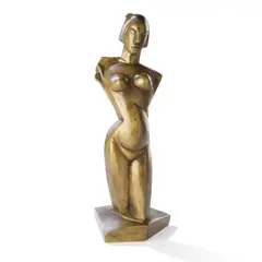 John Duncan Fergusson, STANDING FEMALE NUDE, Bronze