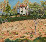 GRIMAUD by William Crozier, oil on board, sold Dec 2022