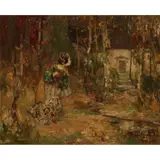 Thomas Bromley Blacklock, THE COTTAGE, oil on canvas