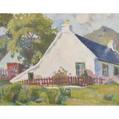 Jessie Alexandra Dick, WHITE COTTAGES, HIGH CORRIE, ARRAN, oil on canvas