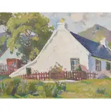 Jessie Alexandra Dick, WHITE COTTAGES, HIGH CORRIE, ARRAN, oil on canvas