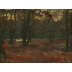 George Heming Mason, JACK POND, NEAR ESHER, oil on board