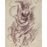 Matthew Smith, STILL LIFE WITH CHERUB, Pastel on paper