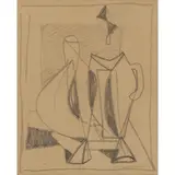 Jankel Adler, CUBIST DRAWING, pencil