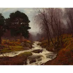 Alexander Brownlie Docharty, THE WATERFALL, oil on canvas