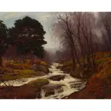 Alexander Brownlie Docharty, THE WATERFALL, oil on canvas