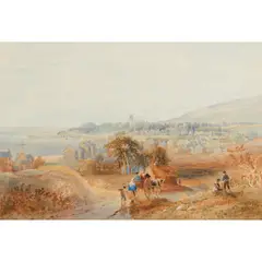 Robert Carrick, VIEW OF DUNOON ON THE CLYDE, watercolour and pencil