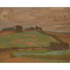 Henry Lamb, MAY, LAMBOURN WOODLANDS, 1926, oil on board