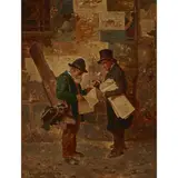 Gaetano Mormile, THE LATEST NEWS, oil on canvas