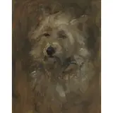 Robert Alexander, SCOTTIE DOG, 1912, oil and pencil on canvasboard