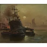 Charles de Lacy, RIVER THAMES, oil on canvas