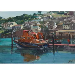 Bernard Evans, Lifeboat, Newlyn, 2004, oil on canvas