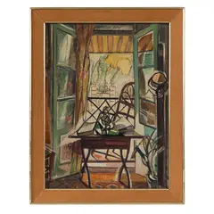 Roy De Maistre, View onto the Garden at Compiègne, 1947, oil on board