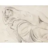Jacob Epstein, Reclining Nude, circa 1930, pencil on paper
