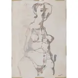 Hubert Dalwood, Nude, 1957, initialled and dated in ink (lower right), ink on paper