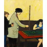 Alan Lowndes, The Dedicated Skittler, 1968, oil on board