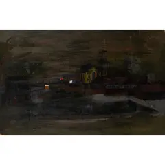 Heather Copley, Coal Mine, Rhondda Valley, Wales, oil on board
