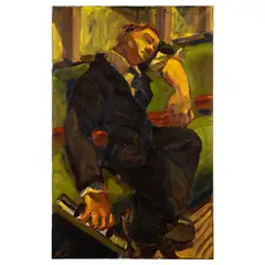 Kevin Sinnott, The Commuter, circa 1985, oil on canvas