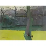 Frederick Cuming, Landscape, oil on board