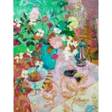 Hugo Grenville, Still Life with Anemones and Coffee Pot, 2009, oil on canvas
