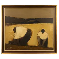 Will Roberts, Work in the Field, 1975, oil on board
