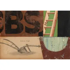 Bryan Ingham, Jollytown I, circa 1987, collage on board, from the 'Kynance Suite'