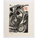Enid Marx, Animal Alphabet, circa 1984, some initialled and 22 numbered in crayon, linocut