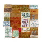 Bob and Roberta Smith, 75% Optimism, 2005, signwriters paint on board