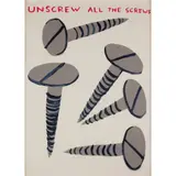 David Shrigley, Untitled (Unscrew All The Screws), 2018, acrylic on paper