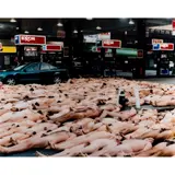 Spencer Tunick, 23rd Street and Tenth Avenue, NYC 1, 1999, chromogenic colour photograph face-mounted on perspex