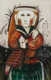 John Byrne, FIGURE WITH DOLL, mixed media on paper