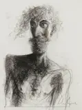 John Byrne, SELF PORTRAIT, DRAWING, 2007, charcoal