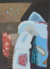Ann Wegmüller, NIGHT LANDING, gouache