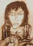 John Bellany, (UNTITLED) PORTRAIT OF A WOMAN, ink wash