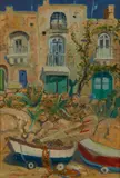 David McClure, BOATS AT ST. PAUL'S BAY, MALTA, 1991