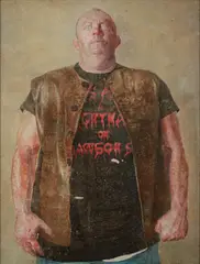 Stephen Goddard, ERIC, Oil and mixed media on board